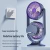 Dual-Head USB Rechargeable Fan: Powerful Wind, Long Battery Life, Circulating Desktop Electric Fan