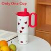 Car Cup Stainless Steel Insulated Travel Mug With Handle And Straw