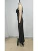 European and American Rhinestone Spaghetti Strap Mesh Evening Gown - Sexy Slim Fit Hip Hugger Skirt for Nightclub and Banquet Parties