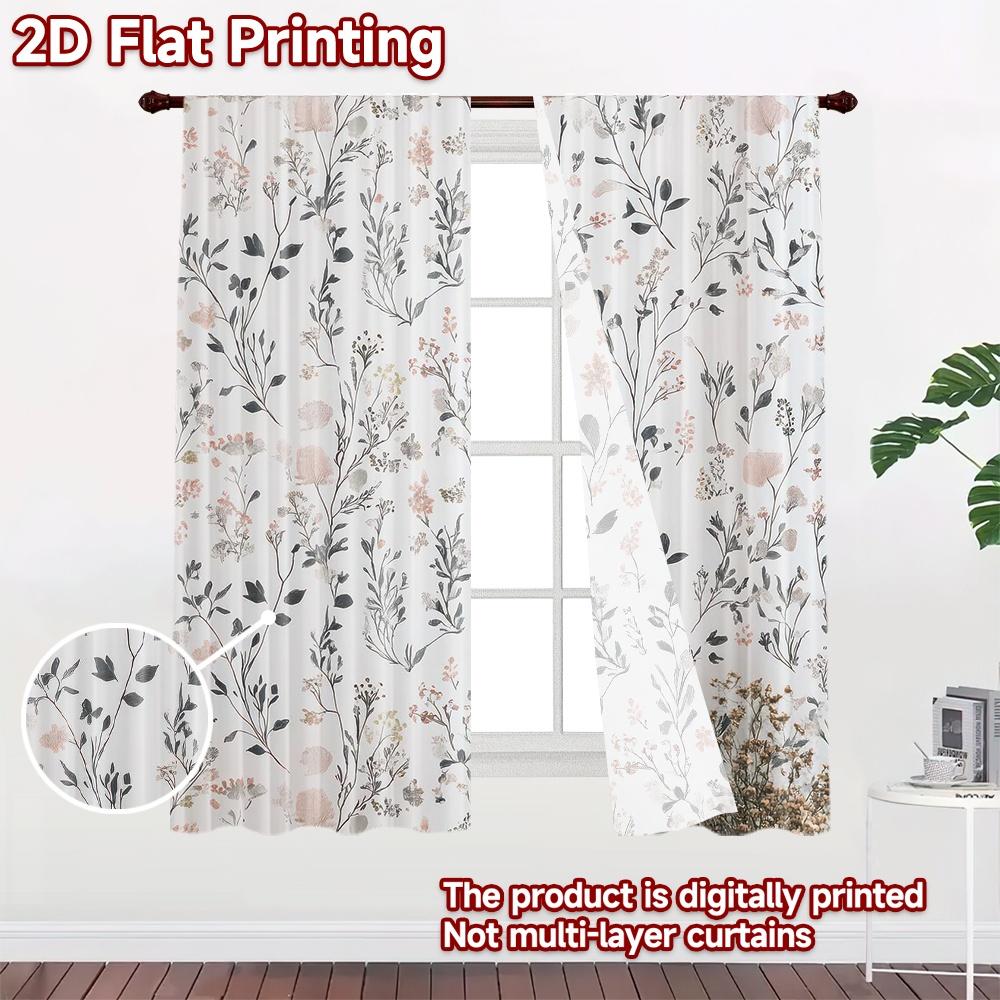2D flat Photography Backdrop Party Backdrop Delicate Floral Sprigs 100% Polyester Festive Holiday Use for Indoor
