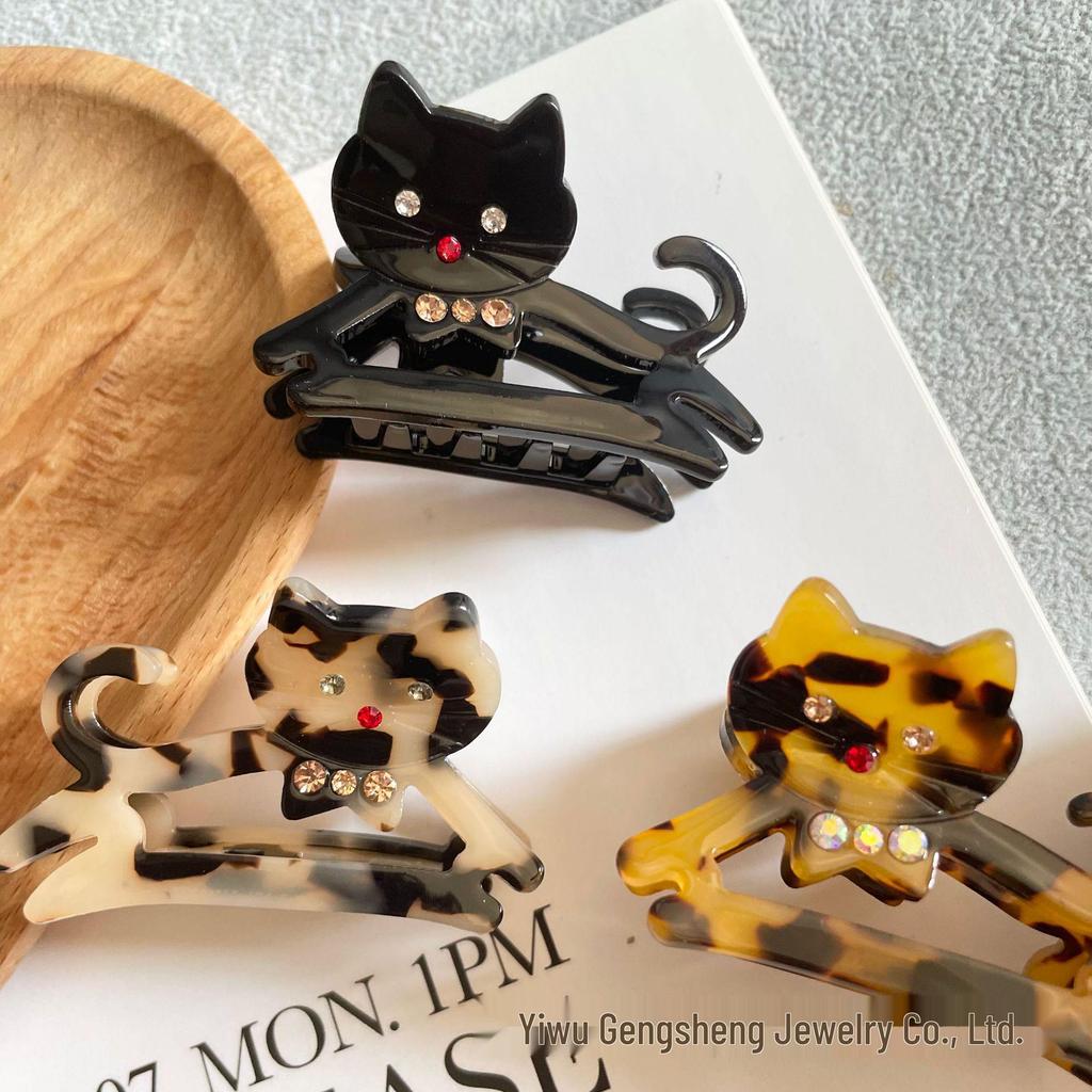 Französische Verspielte Mädchenhafte Katzenhai Haarspange - Vielseitiges, Bequemes, Altersreduzierendes Accessoire für Frauen