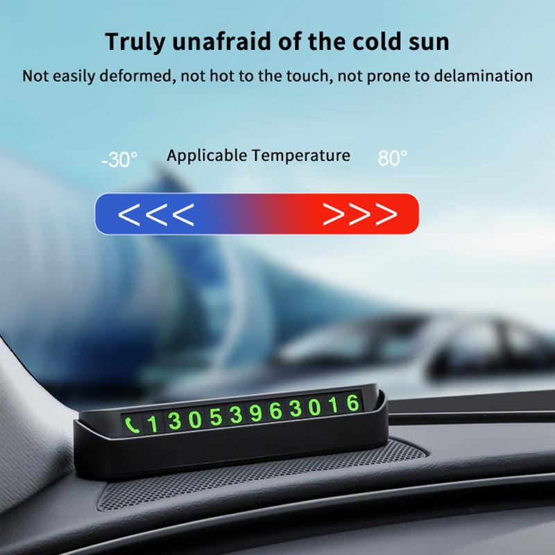 1Pc Car Temporary Parking Card Phone Number Card Plate Telephone Number Car Park Stop Automobile Accessories
