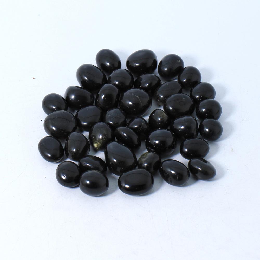DIY Crystals Bulk Healing Tumbled Stones Golden Obsidian Rock Spiritual Crystal Tumbled for Fengshui Ornaments 20-30mm