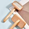 Dog Brush Wooden Dogs Comb Pet Hair Remover Dog Hair Comb Comfortable Handle Combs for Cat Hair Knot Cleaning Massage Cat Brush