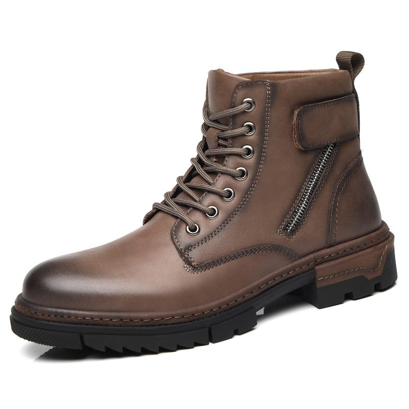 

Martin boots men s 2025 winter new men s high-top leather boots tooling leather casual retro military boots locomotive boots 44