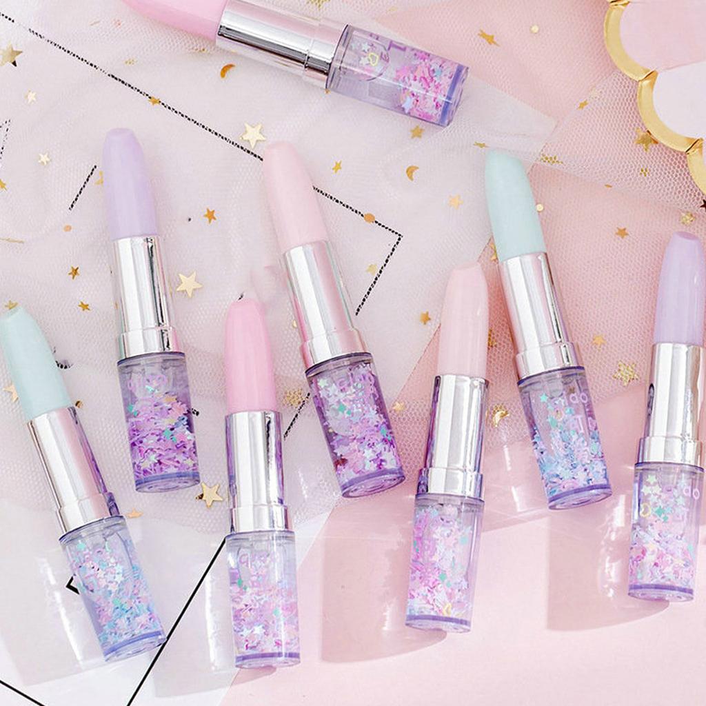 6 Stück Lippenstift-Form Gelstift 0,5 mm Schreibstift Neuheit Gel-Tinte Stift Süßer Neutraler Stift für Schule Büro und Zuhause
