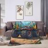 Monster Trucks Car Loves Warm Soft Blanket  Girls Boys Plush Throw Blanket Fashion Living Room Flannel Bedspread Sofa Bed Cover