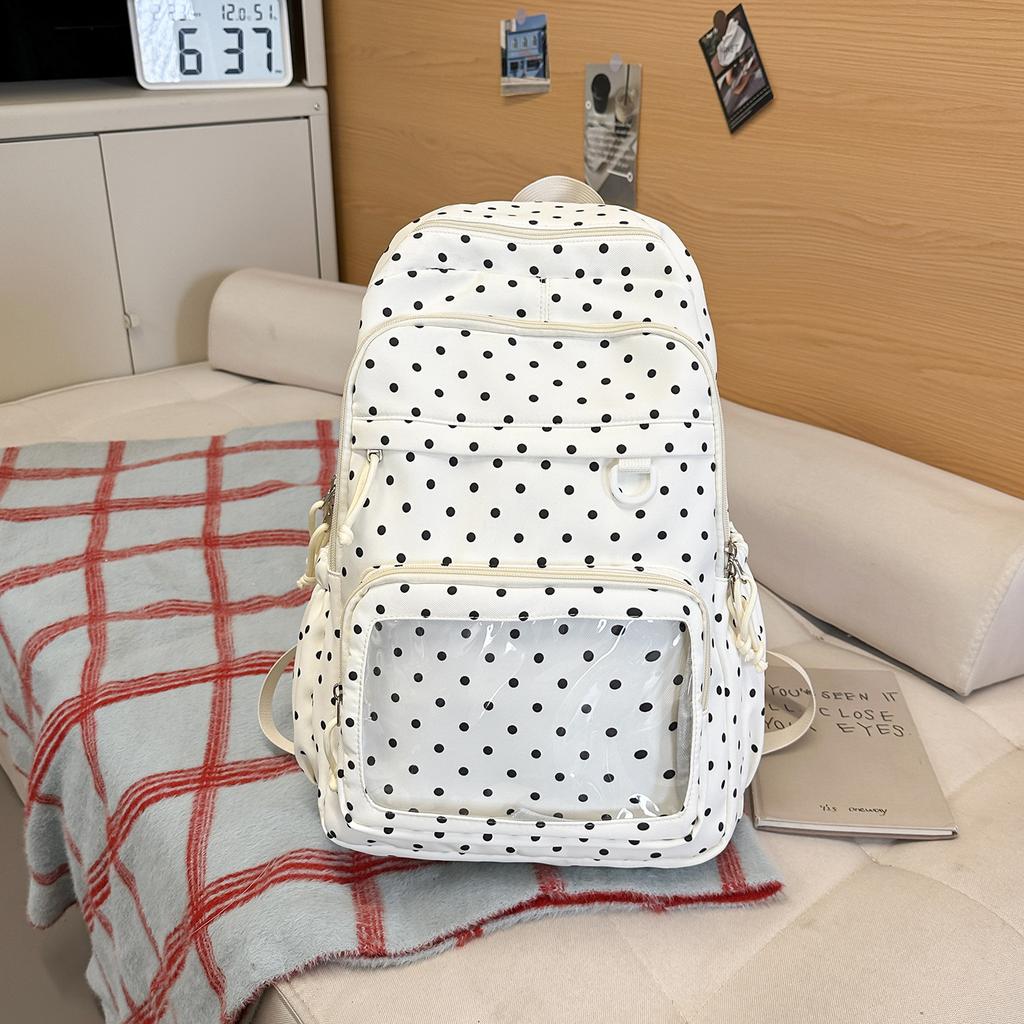 Schultasche Bedruckte Schultasche 1011 Schüler Mittelschüler Oberstufenschüler Bedruckter Gepunkteter Rucksack Harajuku Reise Rucksack