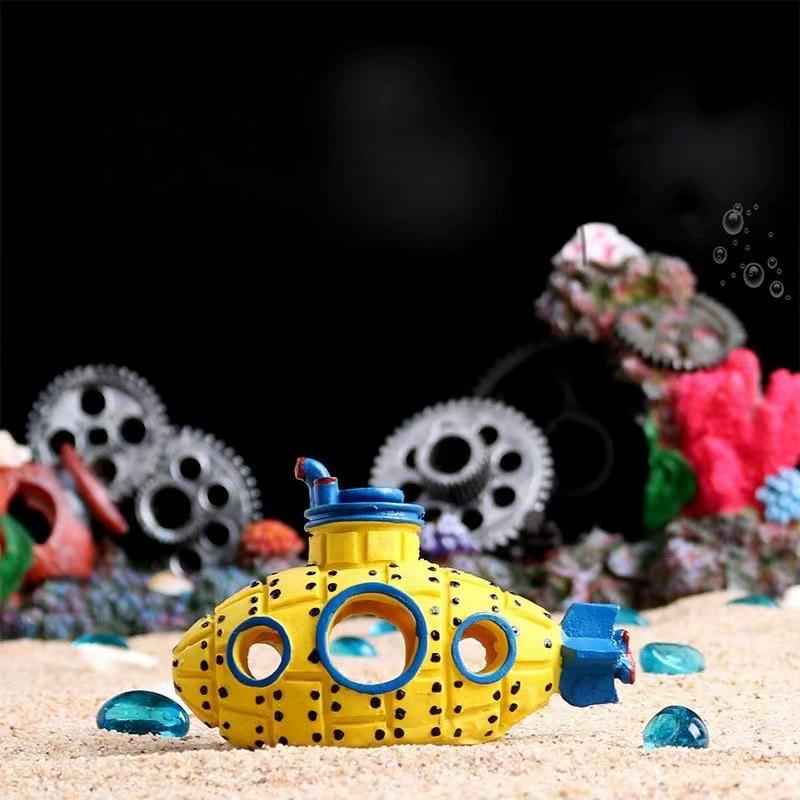 Fish Tank Landscaping Decoration Submarine Ornament Resin Ornament for Aquarium Breeding Cave, Hiding Place for Fish and Shrimp