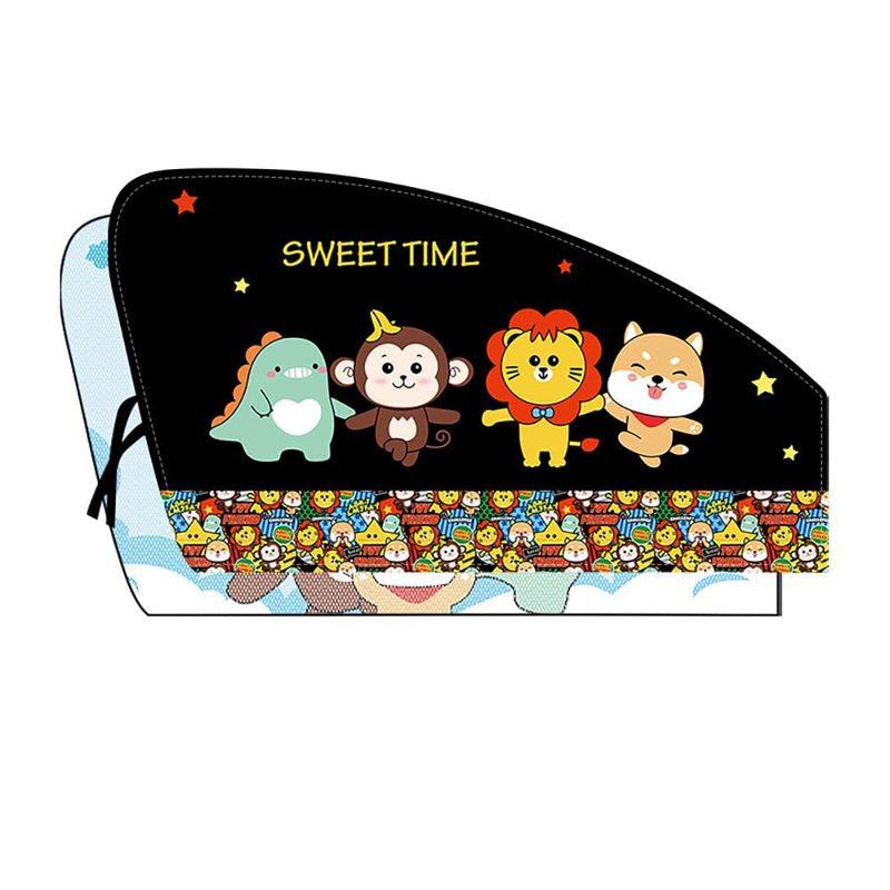 Universal Car Visor UV-block Sunscreen Cute Pattern Design for Baby Kid Car Sun Shade With Cute Pattern