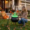 Halloween Witch Cauldron Candy with Tripod Stand for Outdoor Garden Party Decor