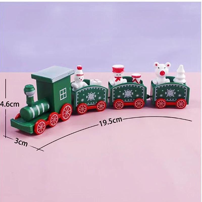 

Christmas Train Ornaments Mini Snowman Gingerbread Decors Train Kids Gifts Toys Christmas New Year Party Home Decorations зелений