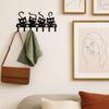 Black Cat Wall Hat Hanger Iron Cartoon Cat Coat Hook Easy To Install Key Holder Household