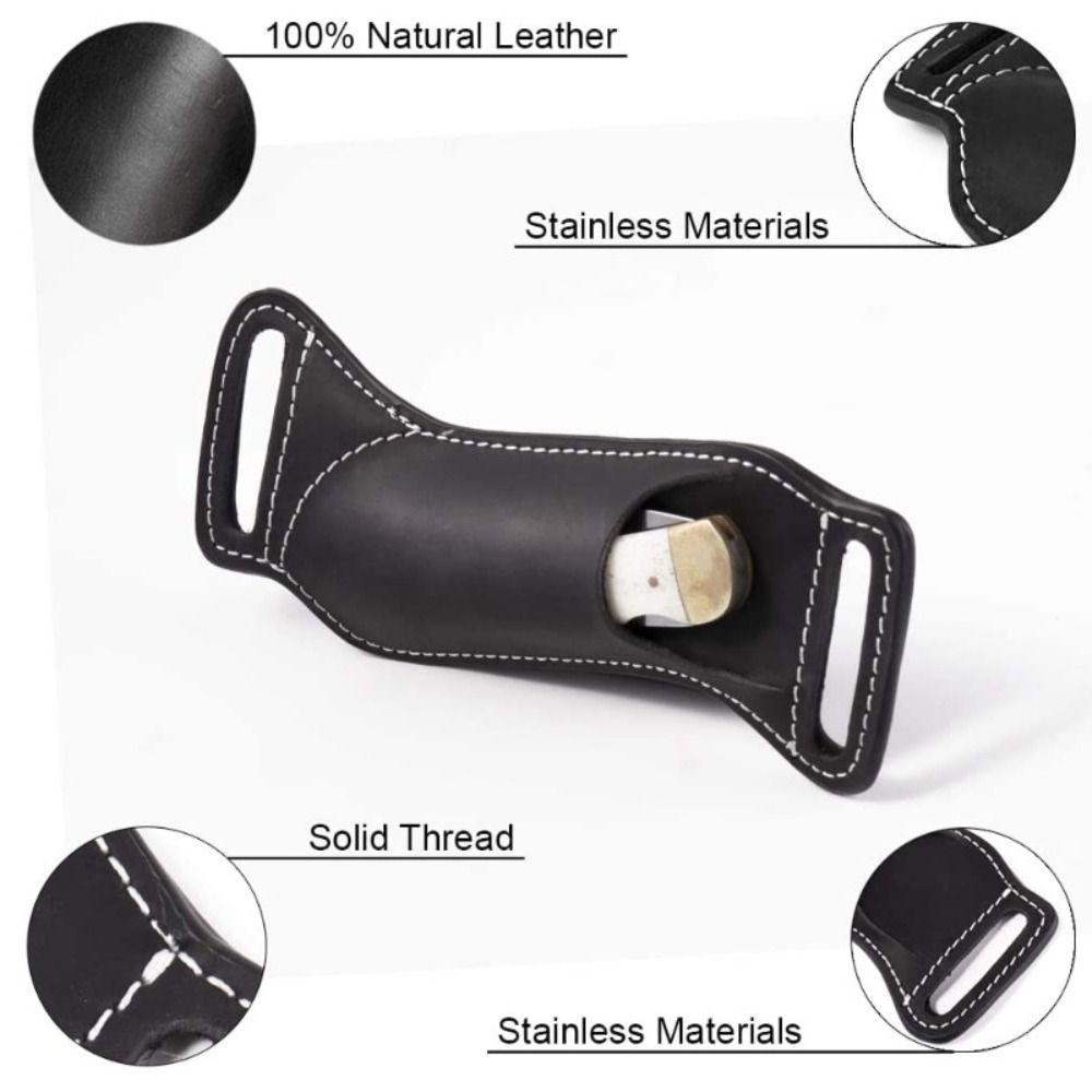 Hnědý držák pouzdra na skládací nůž 16,5 * 6,5 cm Vysoce kvalitní kempingové vybavení s koženým pouzdrem