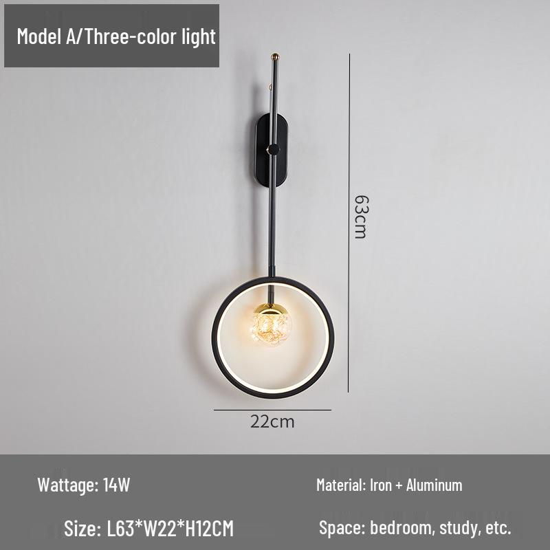 Minimalist Luxury Bedside Wall Sconce for Bedroom and Living Room