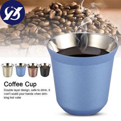 85ML Reusable Coffee Mug Double Wall Stainless Steel Tea Coffee Cup Whiskey Milk Mugs Outdoor Cup
