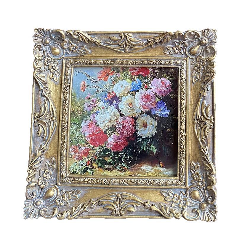 1 Piece Retro Photo Frame European-Style Decoration Wall-Mounted Picture Frame Old Resin Hung On the Wall Living Room Home Decor