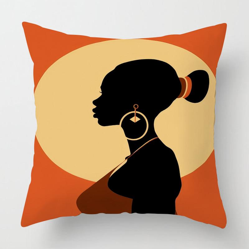Vintage Figure Illustration Pillow Cover 45x 45cm  Bedroom Sofa Decorative Cushion Cover Four Seasons Universal Variety Optional