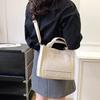 Trendy Corduroy Tote Bag For Women Stylish Large Capacity Shoulder Handbag