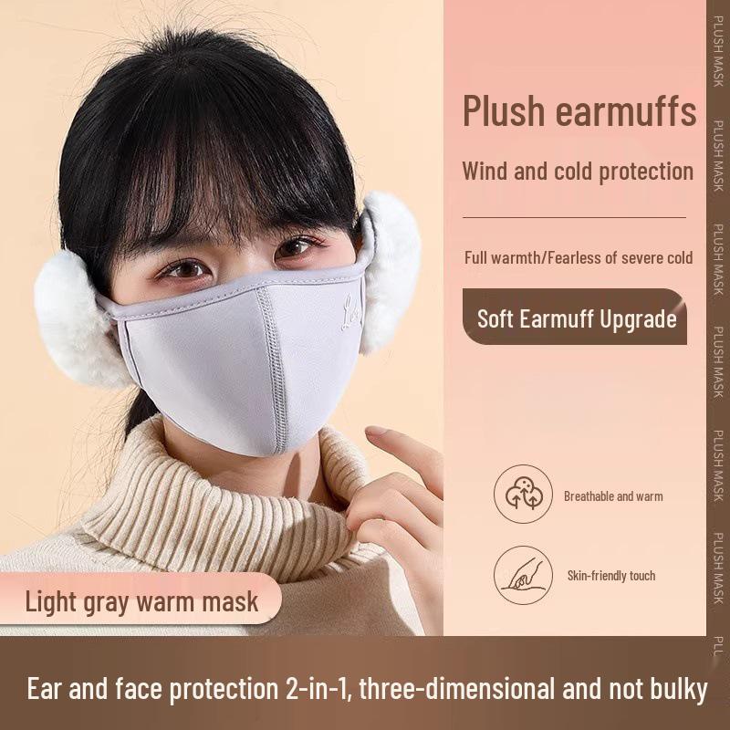 

Windproof Riding Face Mask with Built-in Earmuffs for Cold Protection