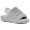 UGG Fluff Yeah Fabric Lightweight Comfortable Furry Fashion Slippers Women Slippers Metallic-Gray 1127116-MGR