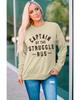 Azura Exchange Khaki Graphic Sweatshirt