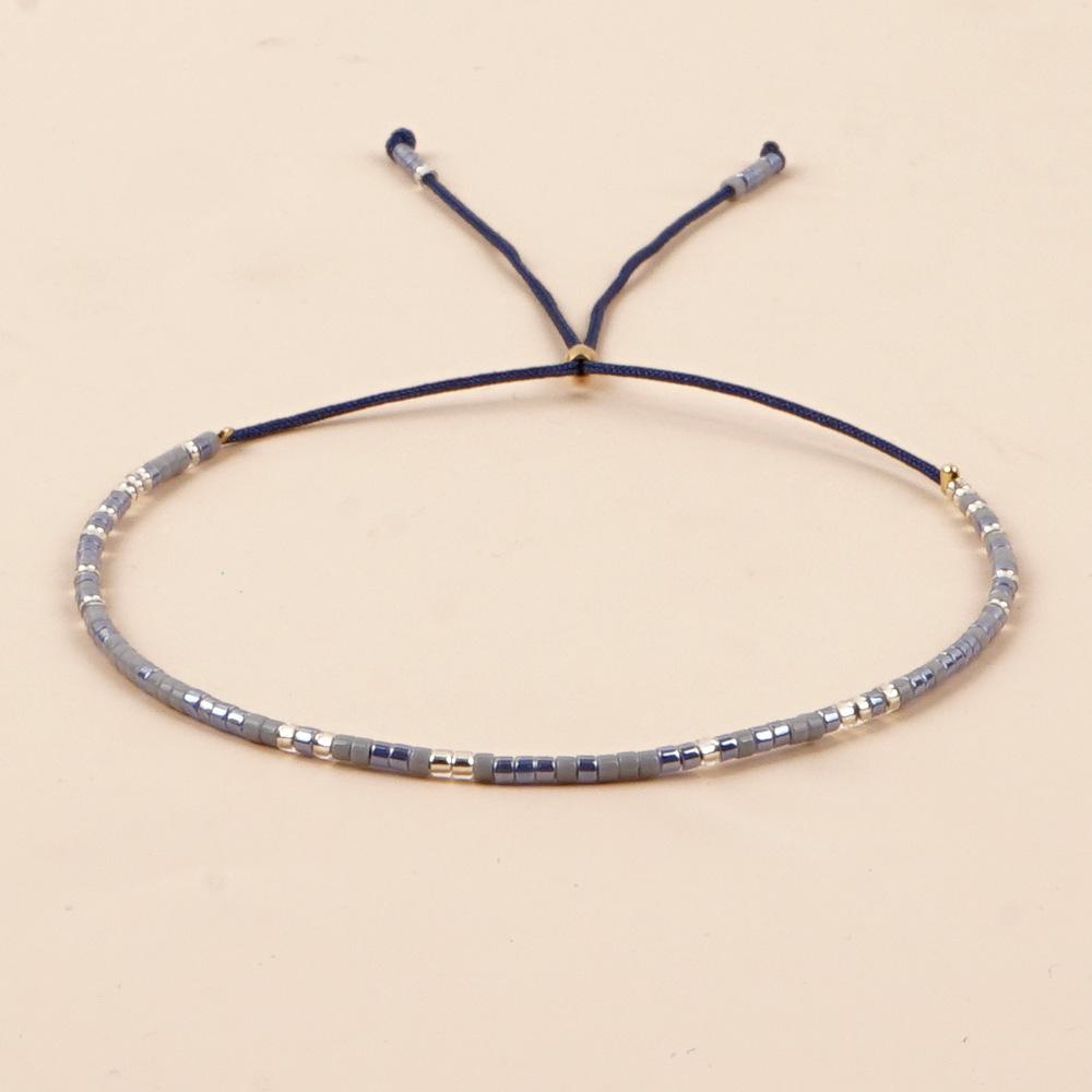 Retro Colorful Seed Bead & Faux Pearl Adjustable Bracelet - Trendy Hand-woven Jewelry for Women