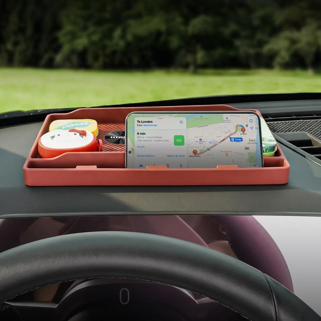 Compatible with HIACE and all other car 3D Car Dashboard Tray with Smartphone models. 3-in-1 Holder.