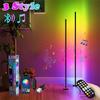 122cm Intelligente Eck-Stehlampe Dimmbar APP-Steuerung RGB LED Modernes Stimmungslicht Stehleuchten für Schlafzimmer Gaming Wohnzimmer