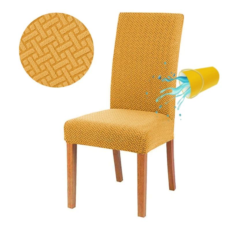 Elastic Dining Room Chair Cover Water-resistant Stretch Thick Jacquard Kitchen Chair Cover for Dining Room Chairs Slipcovers