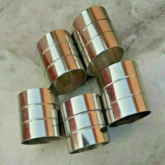 Lot de 10 Ensembles Anneaux Solides en Laiton Anneaux Bagues Tige Bâton de Marche-Accessoires Pièce de Rechange pour Bâtons en Bois-Bâton de Marche