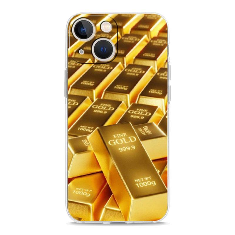 Handyhülle Für iPhone 17 Air Cases iPhone 16 15 12 13 14 Pro Max SE 7 8 Plus iPhone11 Klare Weiche Hülle Gold Geld Muster