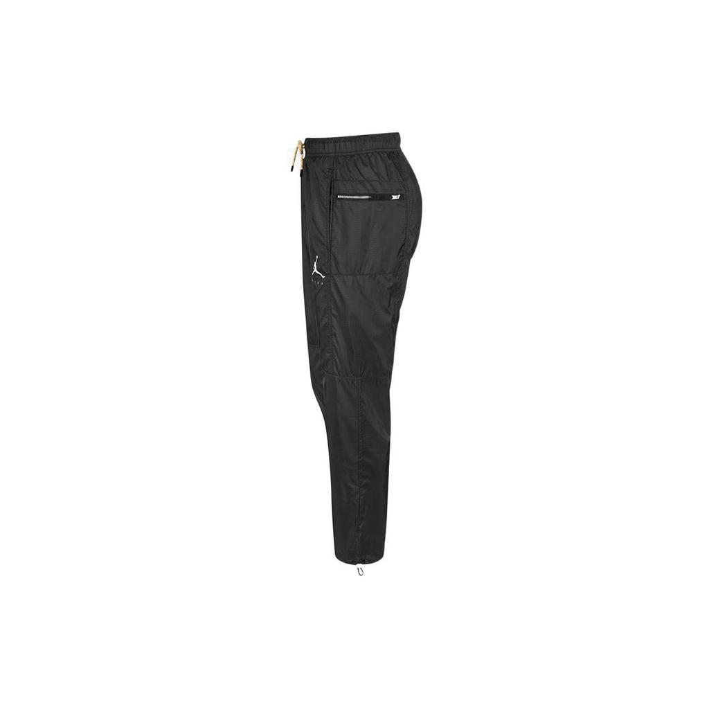 Men's Air Jordan Solid Color Logo Training Casual Bundle Feet Sports Pants/Trousers/Joggers Black DM1870-010