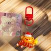 1/6Pcs Cute Student Gift Set of Cartoon Santa Claus Pendant Keychains, Ideal for Christmas Party.