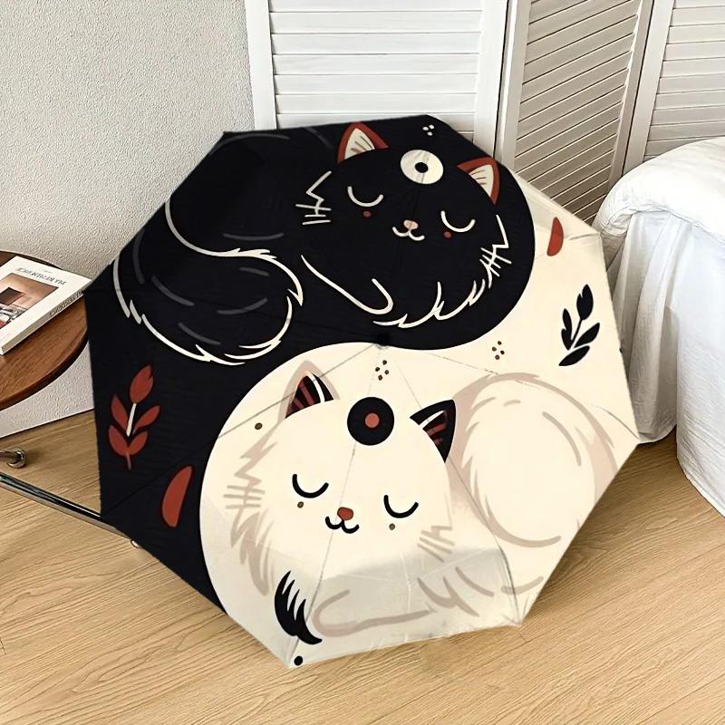Yin Yang Cats: A Unique and Adorable Umbrella Design   Perfect for Outdoor Adventures, Travel Accessories, and Gift Ideas 120