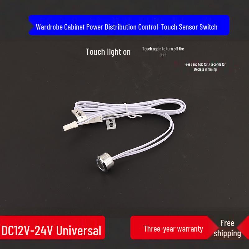 LED Strip Light with Induction Control for Wine Cabinets and Wardrobes, DuPont Interface, 12V Transformer Included