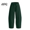 Wide Leg Fleece Lined Sweatpants for Women Baggy Lounge Pants Solid Color Casual with Pockets Comfortable Loose Fit Drawstring Bottoms Elastic Waist