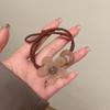 Charming & Durable Acrylic Flower Hair Tie: High-Elasticity Rubber Band for Women, Trendy Hair Accessory