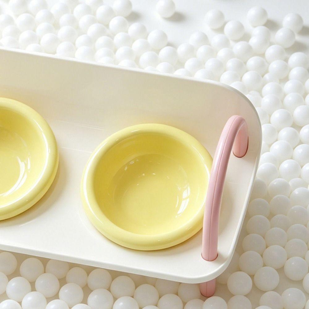 Non-Slip Cat Food Water Bowl Double Bowls Pet Food Dispenser Pet High Footed Bowl  Pet Supplies