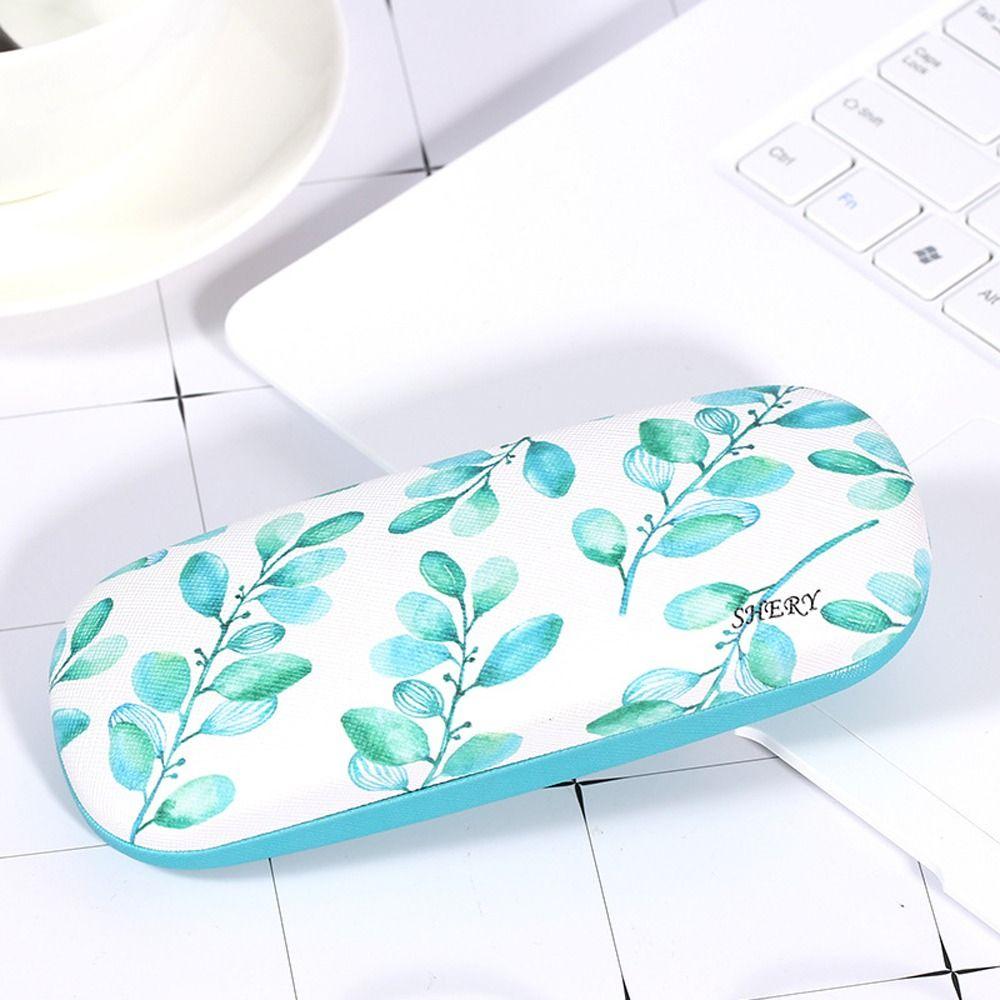 Leaf PU Leather Women Eyeglasses Case Sunglasses Storage Bag Sunglasses Holder Cartoon Glasses Box