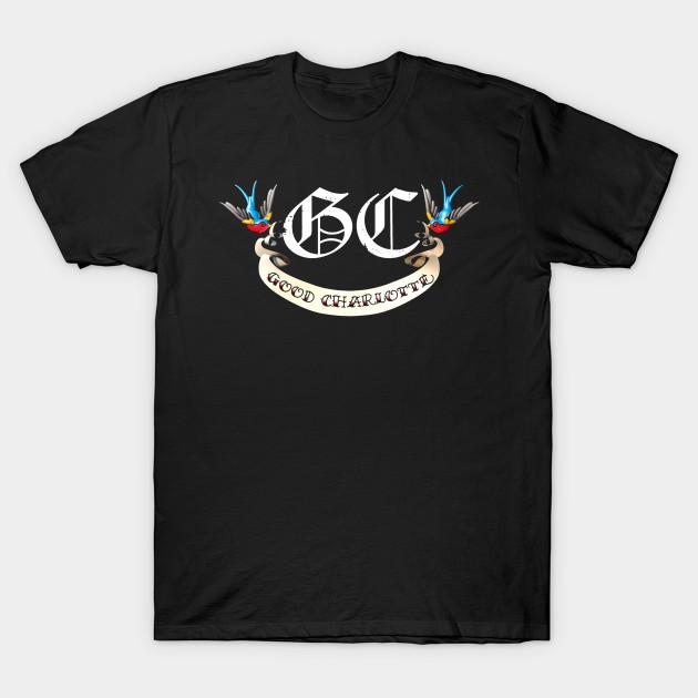 

Men Black Print T-shirt Good Charlotte No-Cut Transfer Paper Print Cotton Tshirt S чёрный