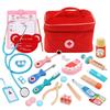 Wooden Toddler Doctor Kit: Nurse Bag Pretend Play Toy Set