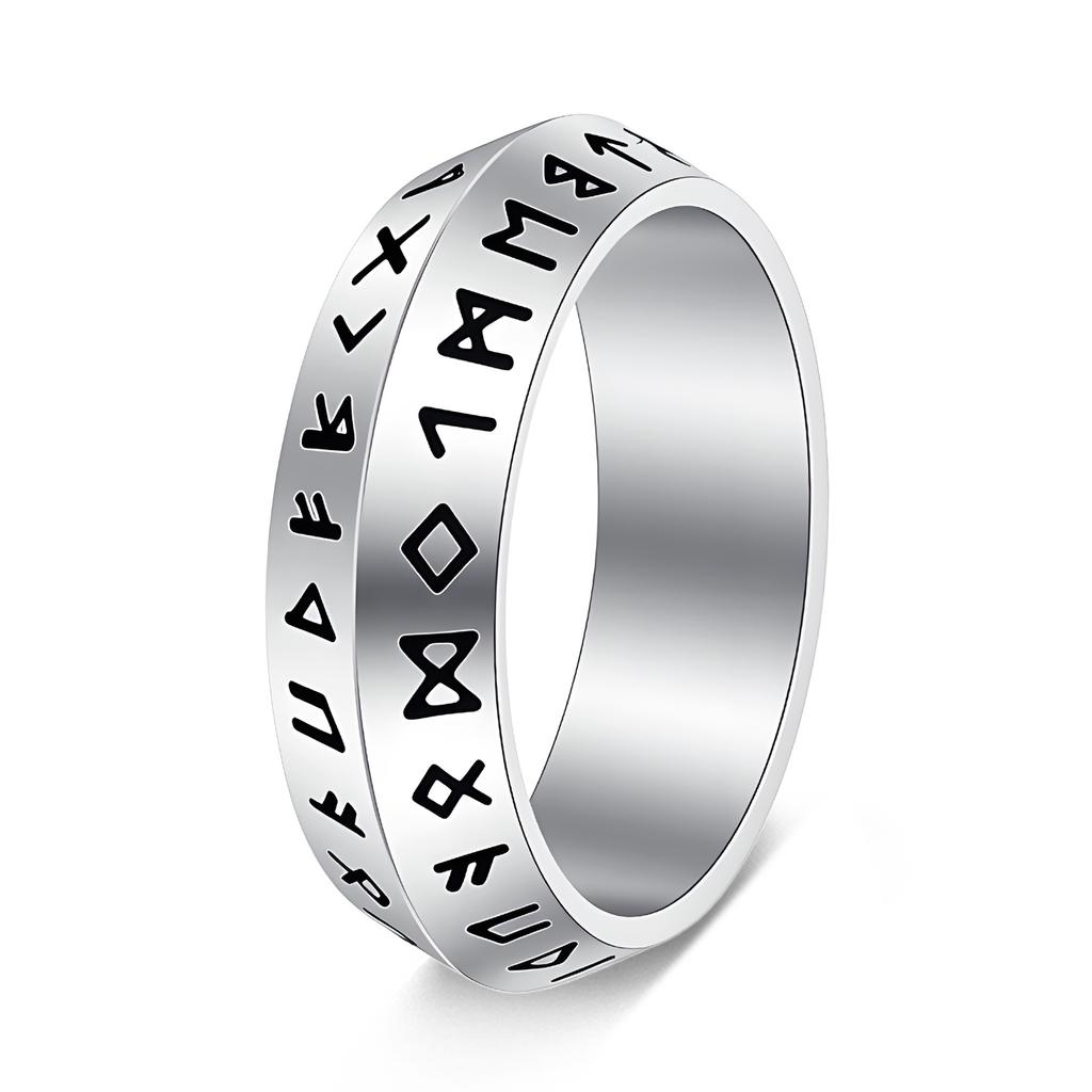 European and American Jewelry New Viking Ring Rune Ring Symbolizes Destiny, Future and Infinite Power