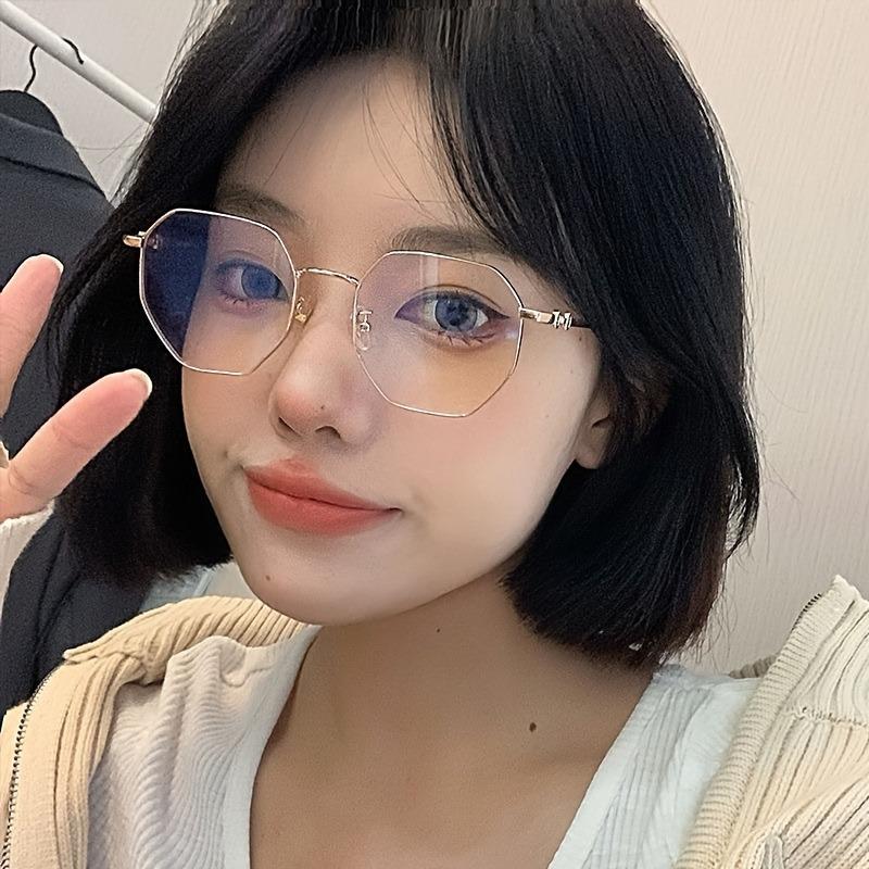 10pcs Unisex Polygon Anti Radiation Eyeglasses Computer Glasses Replaceable Lens for Men and Women Eyewear
