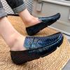 Herr Loafers Moccasins Färg Körskor Bekväma Plattor Casual Slip-ons Större Storlekar Pea Shoes för Män