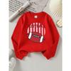 Girls' Long-sleeve Sweatshirt with Round Neck and Printed DesignFootball Print Desig Suitable for Spring and Autumn, Fashionable and Casual