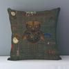 Short Plush Material Pillowcaseeuropean Style Vintage Steampunk Patterns Printed Cozy Couch Cushion Cover Home Decorative Pillow
