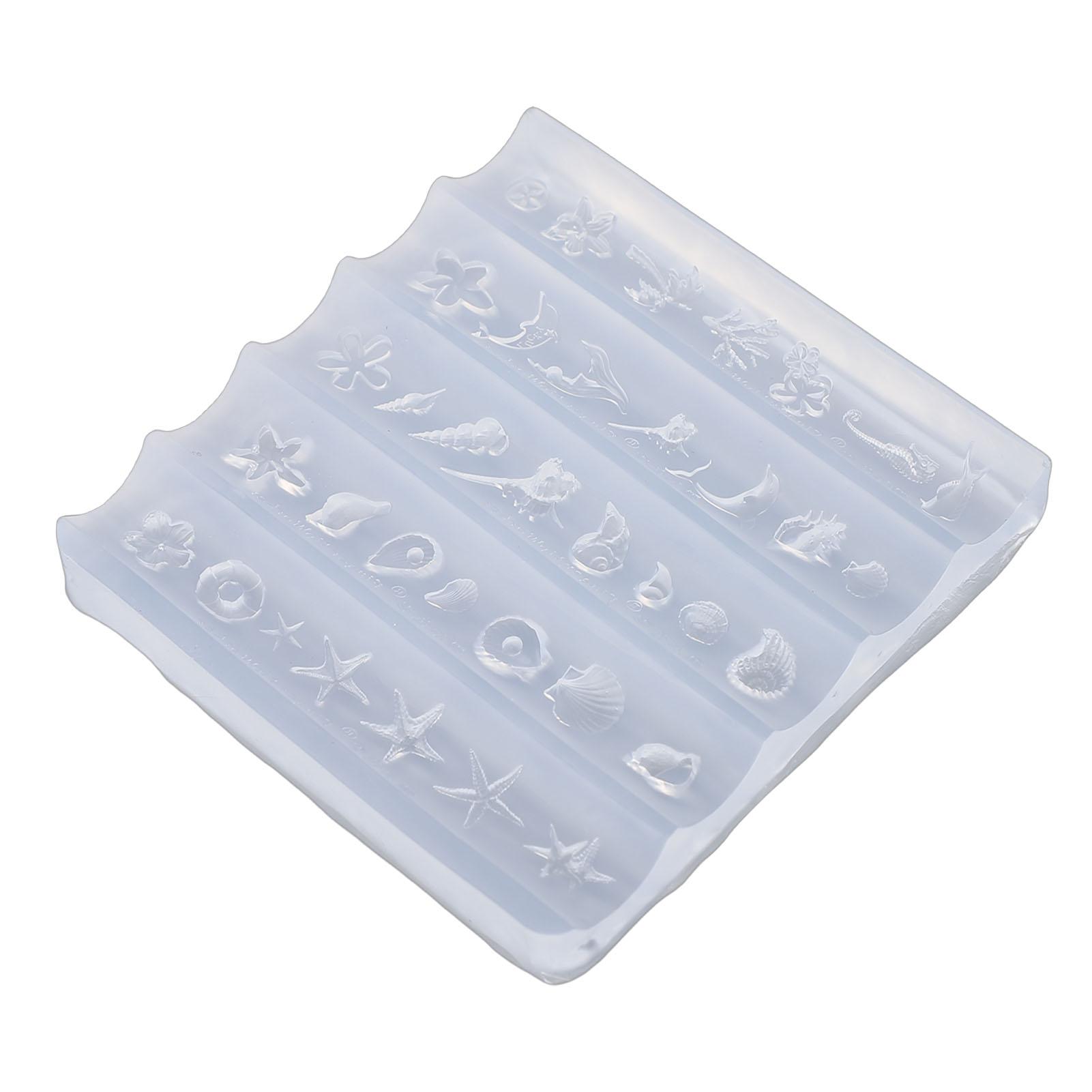 Silicone 3D Nail Mold Reusable Clear Flexible Nail Art Carving Template for Resin   Crafts