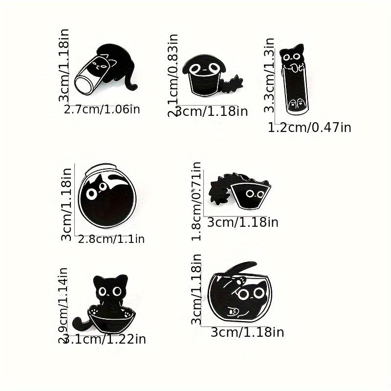 7pcs Black Cat Paint Badge Brooch Set Cute Lovely Alloy Brooch Jewelry Animal Theme Accessories Reviews 4.9 ( 4.9  from  ) All
