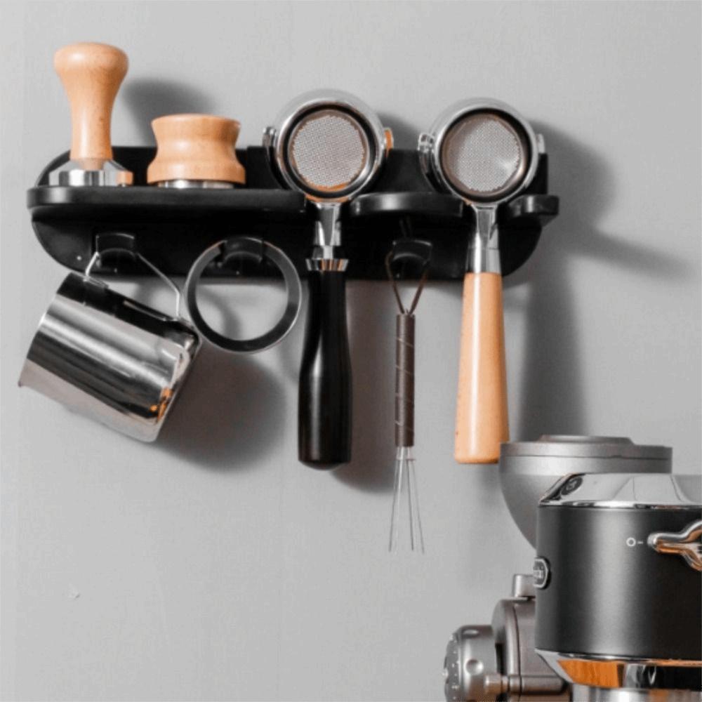 Wall Mounted Coffee Utensil Storage Rack Minimalist Espresso Portafilter Holder Home Kitchen